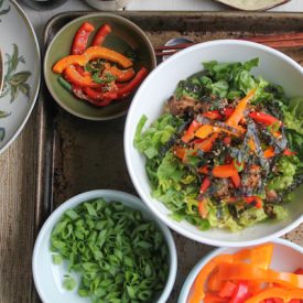 Asian Pulled Pork Brown Rice Bowl