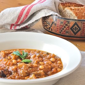 Charred Eggplant and Chickpea Stew