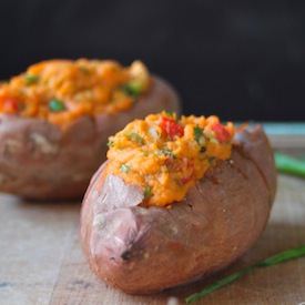 Thai Stuffed Sweet Potatoes