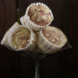 Chocolate & Matcha Steamed Cupcakes