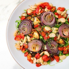 Roasted Veggie, Bean and Herb Salad