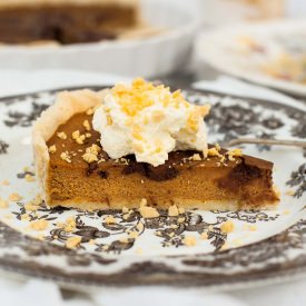 Pumpkin Pie with Toblerone Swirl