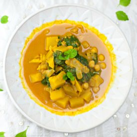 Pumpkin Curry Stew with Chickpeas