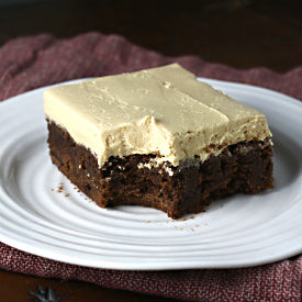 Thick Peanut Butter-Frosted Brownie