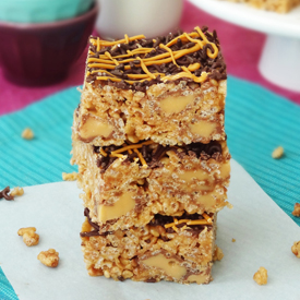 Caramel Rolo Rice Krispie Treats