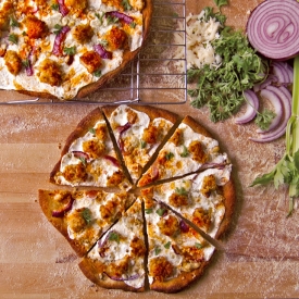 Healthy Buffalo Chicken Pizza