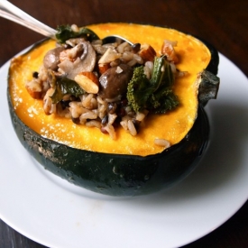 Maple Glazed Stuffed Squash