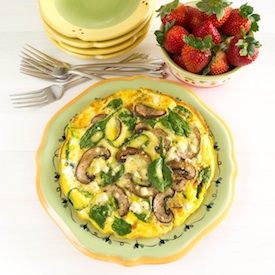 Spinach, Mushroom and Feta Frittata