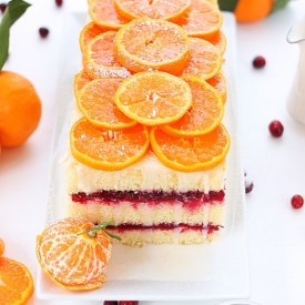 Citrus Cranberry Layer Cake