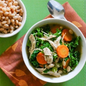 White Bean, Turkey and Kale Soup