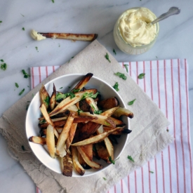 Baked Fries with Malt Aioli