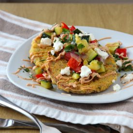 Chipotle Corn Cakes w/ Goat Cheese