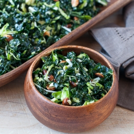 Kale Salad with Brussels Sprouts