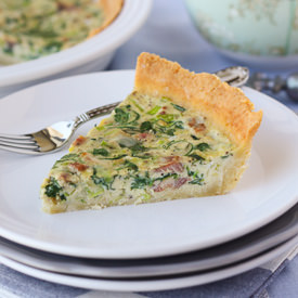 Leek, Spinach, Pancetta, Quiche