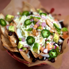 Black Bean Avocado Nachos