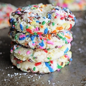 Sprinkle Crinkle Cookies