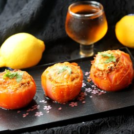 Soya Stuffed Baked Tomatoes