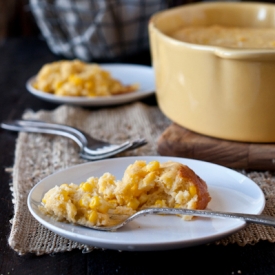 Beer Cheese Corn Spoon Bread