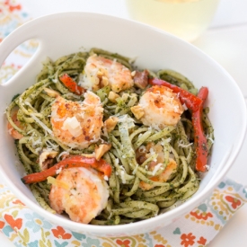 Kale & Walnut Pesto with Shrimp