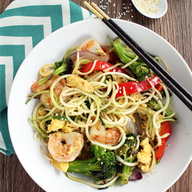 Teriyaki Zucchini Fried Noodles