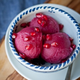 Pomegranate Ginger Sorbet