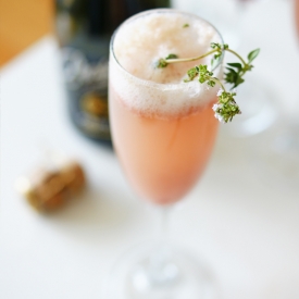 Rhubarb Bellini