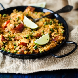 Paella With Veggies and Chicken