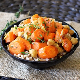 Carrot, Chickpea, and Farro Salad