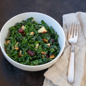 Kale Salad with Cranberry and Apple