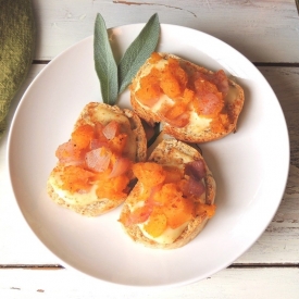 Sweet n’ Sour Squash Crostini