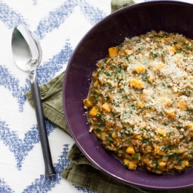 Farro Risotto with Pesto