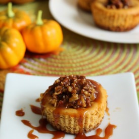 Mini Granola Pumpkin Cheesecakes