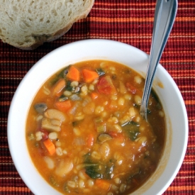 Tomato, Bean, and Barley Soup