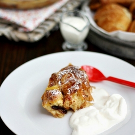 Chocolate Croissant Pudding