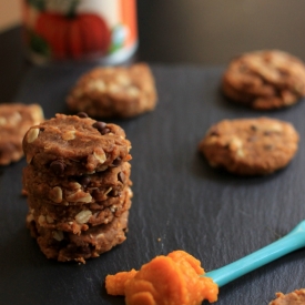 Pumpkin Chocolate Oatmeal Cookies