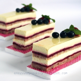 Raspberry Vanilla Bavarian Cake