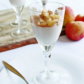 Yogurt Panna Cotta w/ Apple Compote