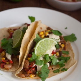 Bean & Corn Fajitas + Guacamole