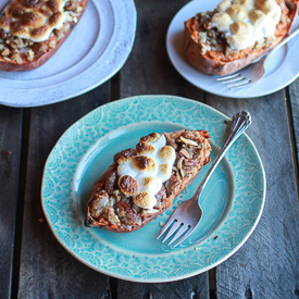 Sweet Potato Casserole Boats