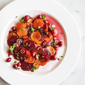 Beet, Carrot & Cranberry Salad