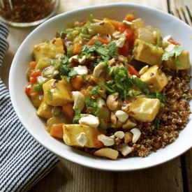 Sweet & Sour Tofu with Red Quinoa