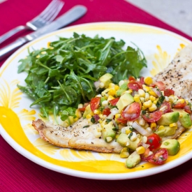 Red Snapper w/ Roasted Corn Salsa