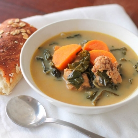 Sausage, Sweet Potato, & Kale Soup