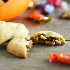 Candy Bar Surprise Cookies