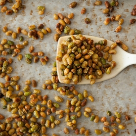 Crispy Parmesan Wasabi Soybeans