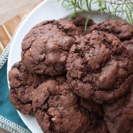 Dark Chocolate Rosemary Cookies