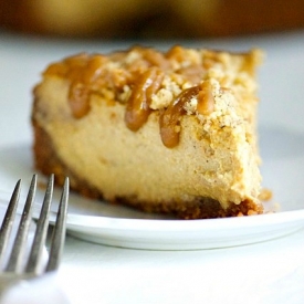 Vegan Caramel Pumpkin Cheesecake