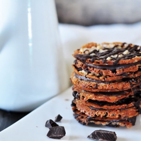 Chocolate Lace Florentine Cookies