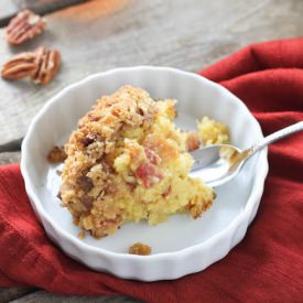 Maple Bacon Waffle Bread Pudding