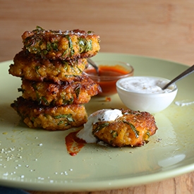 Kale-Sweet Potato & Quinoa Fritters